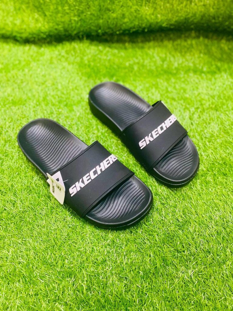 Men’s Casual Black PU Leather Slide Slippers in Pakistan – Comfortable, Stylish & Durable Everyday Wear