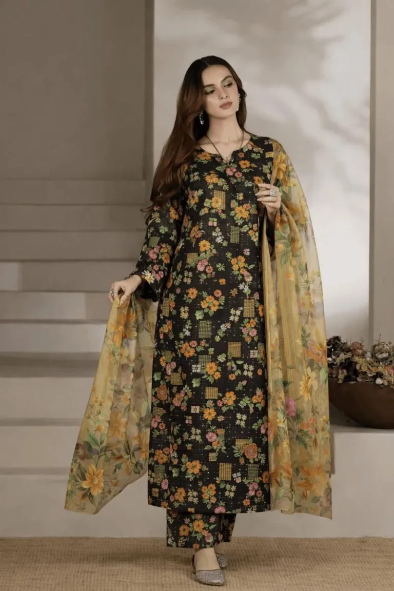 Elegant Blue Lawn Suit Collection – Digital Print 3 Piece Pakistani Summer Fashion for Women