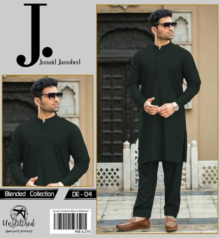 Premium Wash & Wear Unstitched Green Suit for Men – All Season Stylish & Durable Outfit in Pakistan