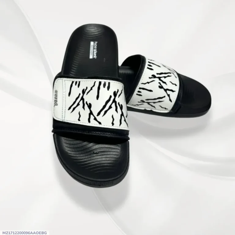 Men’s White Textured Slide Slippers in Pakistan – Lightweight Comfort & Stylish Everyday Footwear