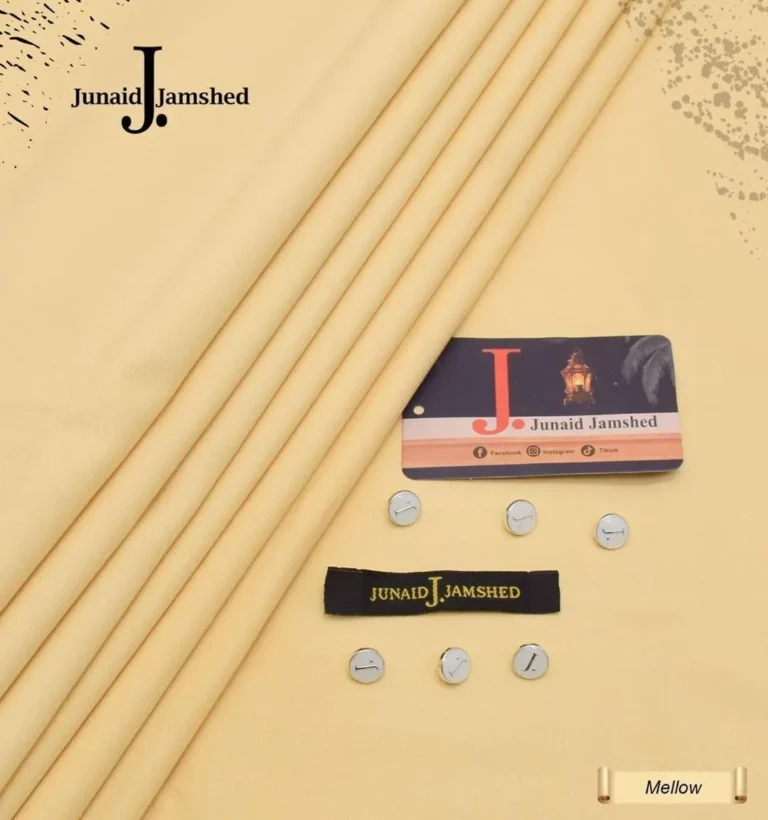The Ultimate Summer Choice: Junaid Jamshed Makhan Malai Special Boski Suit in Mellow Yellow