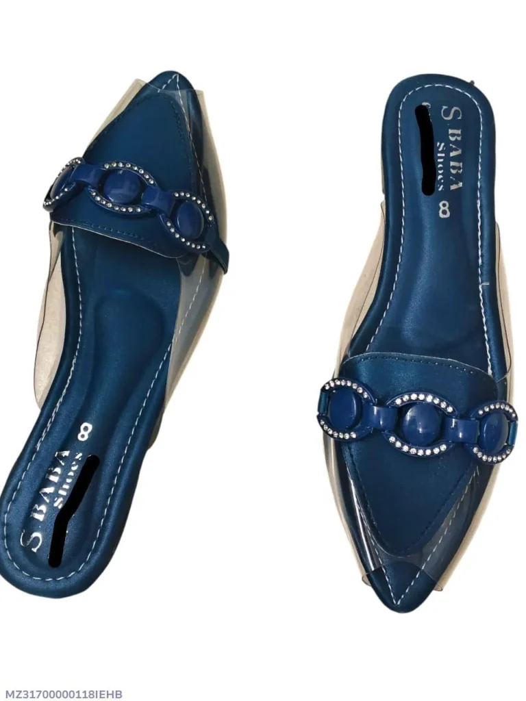 Elegant Blue Satin Mules for Women – Stylish, Comfortable & Perfect for Every Occasion