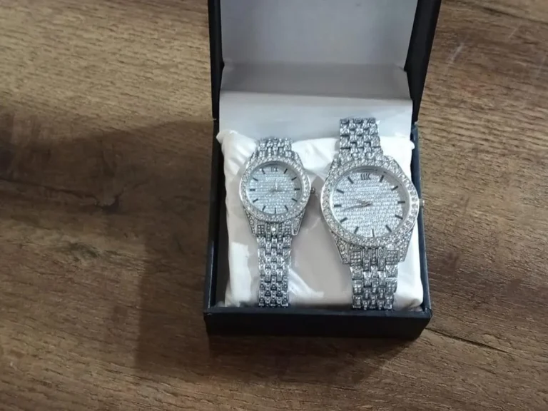 Fancy Brass Couple Watches in Pakistan: Stylish Two-Tone Chain Strap Gifts for Eid & Weddings