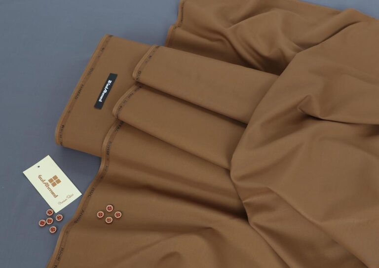 Gul Ahmad Royal Swiss Brown Wash and Wear Suit – Premium Unstitched Fabric for All-Season Elegance